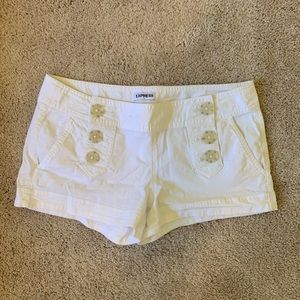 Express white shorts size 0